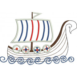 Stickdatei - Wikinger Schiff